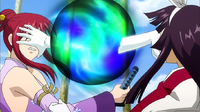 Minerva grabs Erza and Kagura