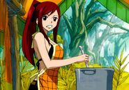 Erza cooks