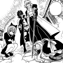 Mary captura, Natsu, Happy e Lucy.