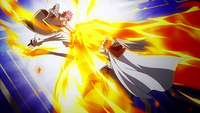 Natsu Punching Future Rogue