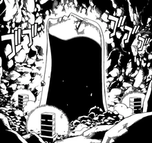 Face saindo da terra.