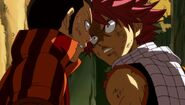 Doranbolt confronted by Natsu