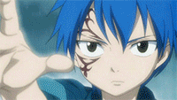 Jellal practicing with Brain