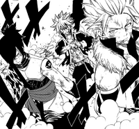 Sting, Natsu and Rogue take on Mard Geer