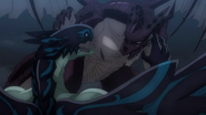 Igneel closes in on Acnologia during their fight