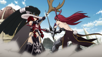 Erza and Irene clash