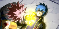 Jellal giving Natsu the Flame of Rebuke