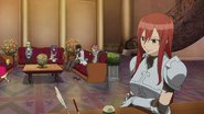 Erza in the Hills Hotel lobby