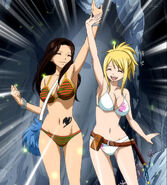 Cana and Lucy passing the first test of the trial