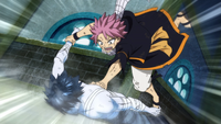 Gray is stopped by Natsu once more