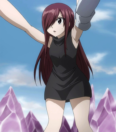 Erza turns into a child