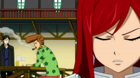 Erza scolding Wakaba