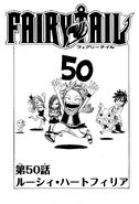Team Natsu on the cover of Chapter 50