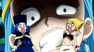 Lucy and Juvia fearing Aquarius