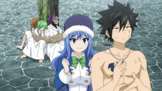 Gray y Juvia capturan a los Raijinshuu blanqueados