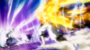 Natsu being hit by Wind Blades