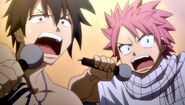 Natsu and Gray singing