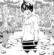 Zeref emerges from a pond