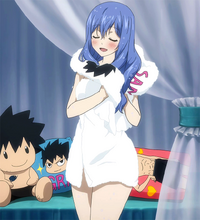 Juvia getting ready for the day