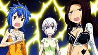 Lisanna, Levy and Cana stunned