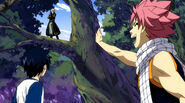 Erigor being greeted by Natsu