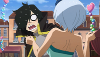 Rogue accidentally gropes Yukino