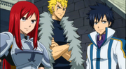 Erza Gray y Laxus orgullosos