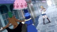 Lucy confronted by Sol and Juvia