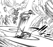 Azuma dodges Erza's attack