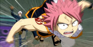 Natsu interrupts Elfman and Gajeel's battle