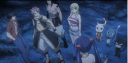 Natsu arriving at the Dragon Graveyard