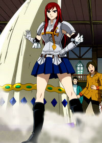 Erza arrives with her horn