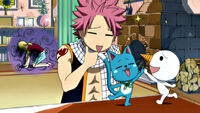 Lucy tricked by Natsu and Happy