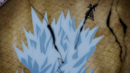 Gray hit by Sword of Frozen Black Lightning