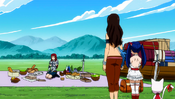 Wendy at Erza's picnic