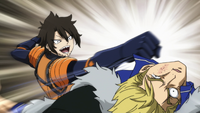 Laxus punched by Wahl