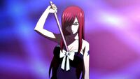 Erza taking out a steel pole