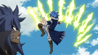 Jellal uses Nine Lightning Stars