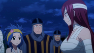 Levy watches as Erza asks about Rescue Team