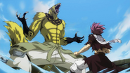 Natsu against Etherious Jackal