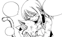 Lucy consolando Happy.