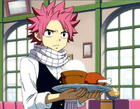 Natsu as a waiter