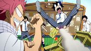 Gray falls for Natsu's prank