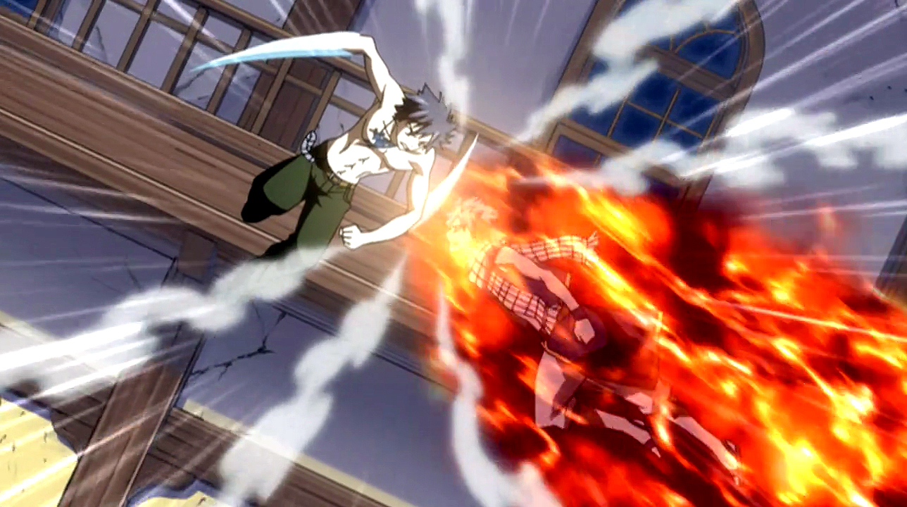 fairy tail gray and natsu fighting