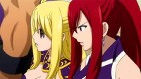 Lucy and Erza talk about Wendy