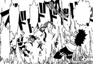 Uosuke attacking the "sinners"