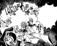 Os membros da guilda entrando no centro da Tartaros.