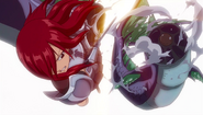 Erza slashes through the sea serpent