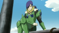 Neinhart blasting Jellal and Kagura