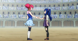 Chelia y Wendy se dan la mano